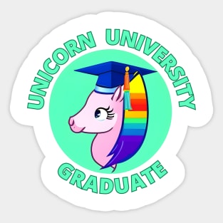 Unicorn University Graduate Sticker